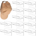 Hat Rack for Wall Hat Holder Hat Hooks Transparent Hat Display Rack Adhesive Hat Hanger Minimalist Hard Strong for Door