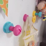 Cute Creative Screw Nail Shape Hook Clothes and Hat Hook Behind The Wall Door Household Clothing Bag Storage Sticky Hook