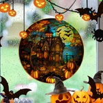 2023 Halloween Electrostatic Glass Stickers Colorful Easy-install Decoration Pasters for Indoors Halloween Decorations