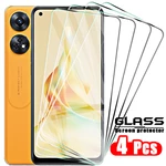 4Pcs for OPPO Reno 8T Glass for Reno 8T 8 7 6 5 4 Pro Lite Tempered Glass Full Protective Screen Protector Reno8 T 4G Lens Glass