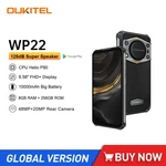 Oukitel WP22 Rugged Smartphones 6.58Inch FHD Display 10000mAh Battery Helio P90 8GB+256GB Android 13.0 Mobile Phone 48MP Camera