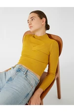 Koton Turtleneck Long Sleeve Collar Detailed Knitwear Sweater.