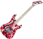 EVH Striped Series 5150 MN Red Black and White Stripes Guitarra eléctrica