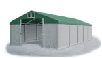 Garážový stan 6x8x3m střecha PVC 560g/m2 boky PVC 500g/m2 konstrukce ZIMA Zelená Šedá Šedé