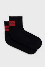 Ponožky HUGO 2-pak pánske,čierna farba,50491223