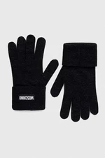 Kašmírové rukavice Moschino černá barva