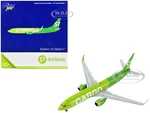 Boeing 737-800BCF Commercial Aircraft "S7 Airlines Cargo" Green 1/400 Diecast Model Airplane by GeminiJets