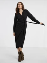Black women's wrap midi dress JDY Piper - Women's