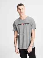 Grey brindle T-shirt with Jack & Jones print