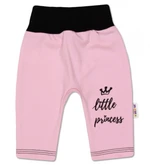 Baby Nellys Bavlněné tepláčky, růžové Little Princess, vel. 74 (6-9m)