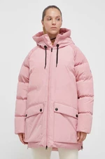 Páperová bunda Peak Performance dámska, ružová farba, zimná
