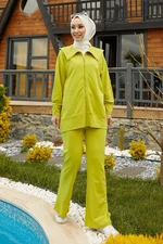InStyle Ferya Zippered Double Suit - Oil Green
