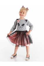 Abito da ragazza Denokids CFF-20S1-019/Grey, Pink, Black
