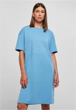 Dámské organické oversized triko s rozparkem horizonblue