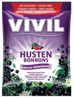 VIVIL Bonbons husten drops s príchuťou čiernych ríbezlí s 11 bylinami, bez cukru 60 g