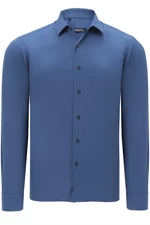 G726 DEWBERRY MENS SHIRTS-INDIGO