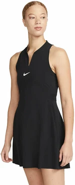 Nike Dri-Fit Advantage Womens Tennis Dress Black/White XS Robe de tennis