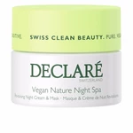 DECLARÉ Nočný revitalizačný pleťový krém a maska pre citlivú pleť Vegan Nature Night Spa ( Revita l ising Cream & Mask) 50 ml