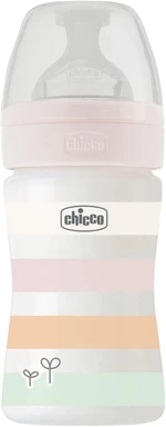 Chicco Fľaša dojčenská Well-being silikón, dievča 150 ml
