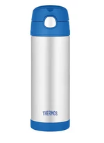 Thermos FUNtainer Detská termoska so slamkou - modrá 470 ml