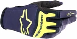 Alpinestars Techstar Gloves Night Navy/Yellow Fluorescent 2XL Motorradhandschuhe