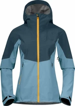 Bergans Senja Hybrid Softshell W Jacket Smoke Blue/Orion Blue/Light Golden Yellow S Chaqueta de esquí