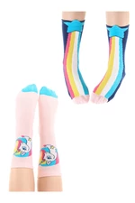 Denokids Rainbow Star Girls 2 Pack Socket Socks Set