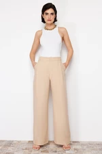 Trendyol Beige Wide Leg Woven Trousers