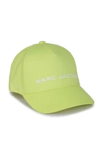 Detská bavlnená čiapka Marc Jacobs žltá farba, s potlačou