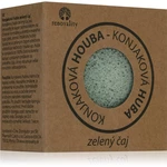 Renovality Konjaková houba zelený čaj čisticí houbička pro normální až smíšenou pleť 7x4 cm