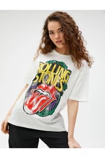 Koton The Rolling Stones Printed T-Shirts Licensed Short Sleeves