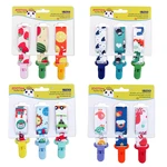 3 Pcs Baby Pacifier Chain Clip For Soothers Ribbon Chupetas Cartoon Soother Dummy Holder Leash Strap Nipple Holder Free Shipping