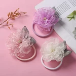 New Three-dimensional Mesh Flower Children's Headgear Artificial Flower Soft Nylon Soft Baby Headgear Headband Baby Accessories