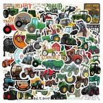 10/60Pcs Cartoon Personality High Quality Agricultural Tractor Refrigerator Car Vinyl Stickers Creative Decorative Decals