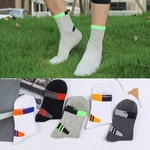2022 Autumn Men Medium Tube Socks High Quality Sweat Absorbing Breathable Cotton Fashion Comfortable Sports Socks 5 Pairs Meias