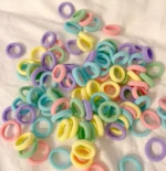 100pcs/bag Little Girls Rubber Band Elastic Hair Bands for Children Candy Color Hair Rope Headwear Girls Kids Hair Accessories