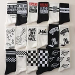 Funny Mens Socks Dot Hip Hop Harajuku Skeleton Socks Cartoon Football Animal Beer Food Happy Cotton New Fashion Socks