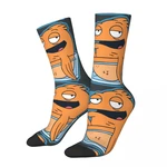Funny Crazy Sock for Men Klaus Hip Hop Vintage The Americans Roger Alien Cartoon Happy Quality Pattern Printed Boys Crew Sock