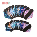 AIO Newly Cloth Menstrual Gaskets Reusable Hygiene Pads for women，Washable Sanitary Napkin With Bamboo Charcoal Inner S/M/L