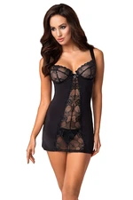 T-shirt Heartina Chemise black + G-string FREE! Black