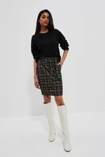 Tied plaid skirt