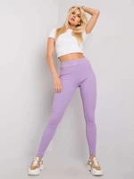 Striped light purple leggings
