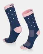 Ružovo-modré unisex bodkované ponožky Kilpi DOTS