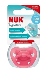 NUK Dudlík Signature, 6-18 m, holka srdce