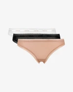 3PACK women's thongs Calvin Klein multicolor