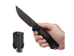 Nôž s pevnou čepeľou P200 ANV® – Olivová čepeľ - Cerakote, Čierna (Farba: Čierna, Varianta: Olivová čepeľ - Cerakote)