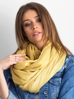 Yellow scarf with wide stripes