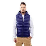 Men's quilted vest GLANO - dark blue