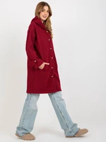Lady's chestnut plush coat with hood