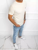 Dstreet Beige Men's Monochrome T-Shirt